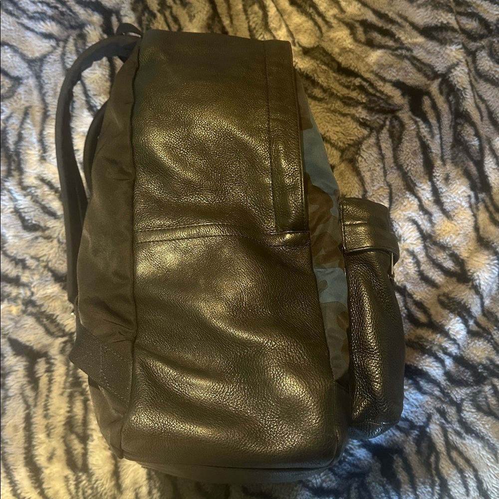 ECU Coach Charles Blue Camouflage Leather Backpack - Picture 6 of 16